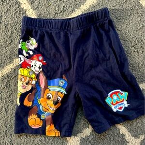 Size 5, Navy blue Nickelodeon Paw Patrol cotton shorts.